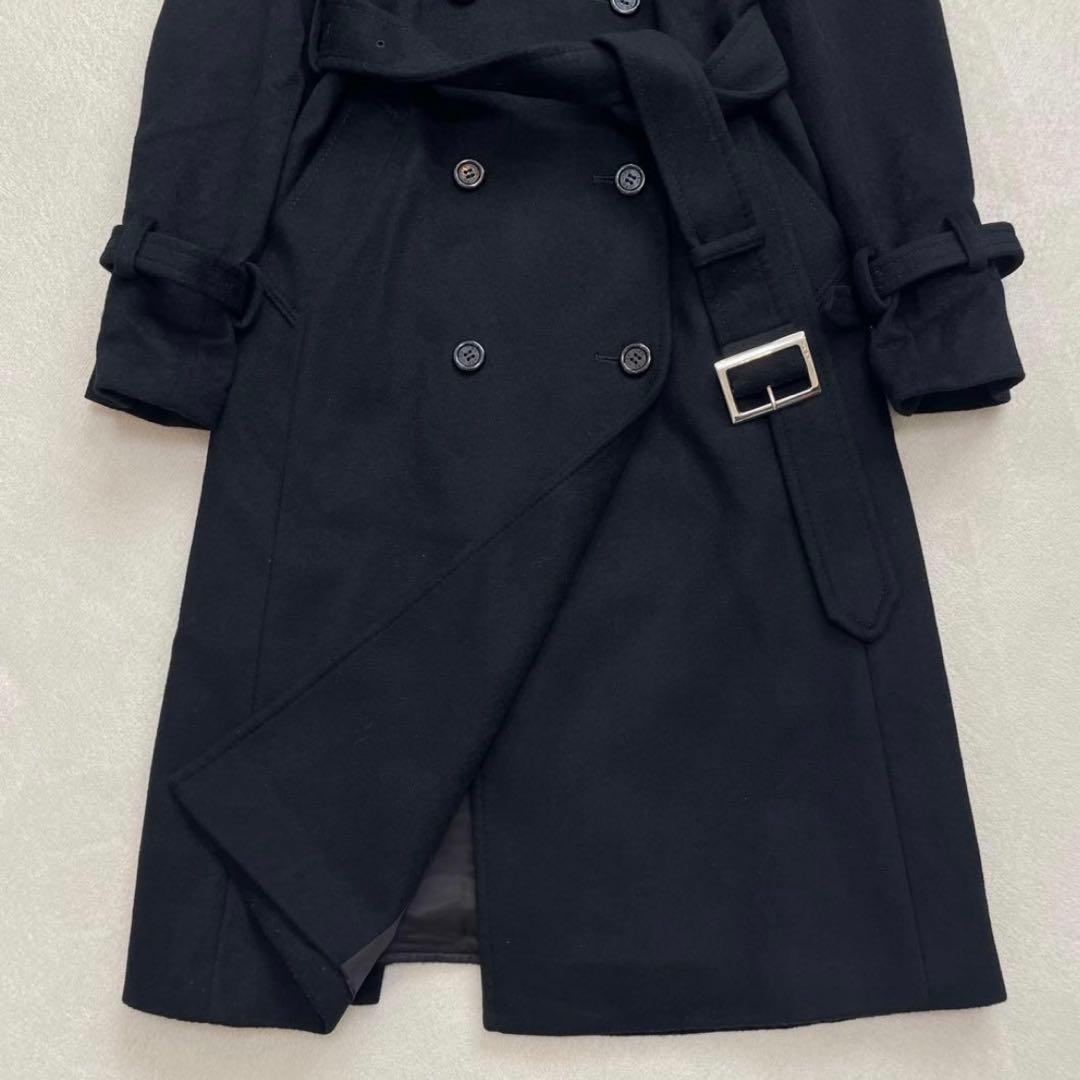 イネド ベルテッドコート カシミヤ100% 女優襟 M 2way トレンチ