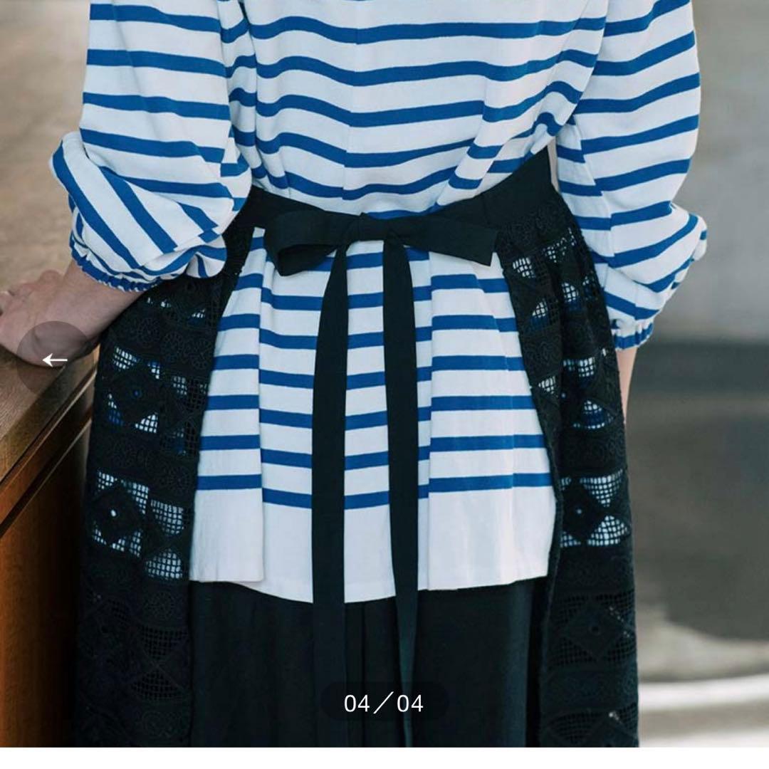 【完売】DEAN&DELUCAXBEAMS レースエプロン ブラック