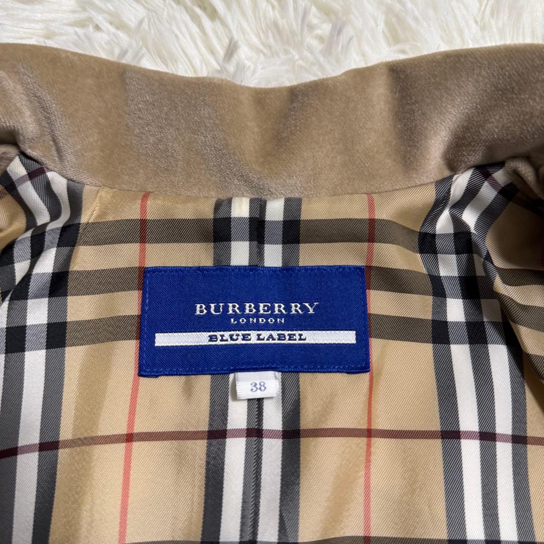 【超希少】バーバリーブルーレーベル テーラードジャケット ベロア 金ボタン