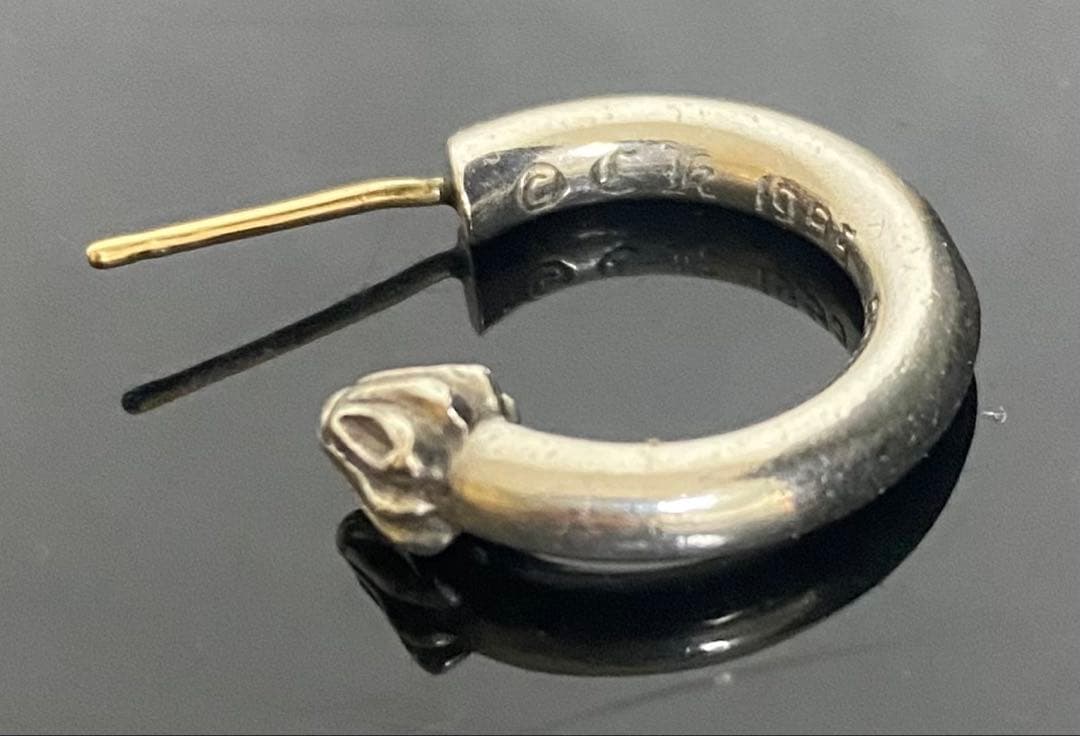 m*z様 クロムハーツ プレーンフープシルバーピアス