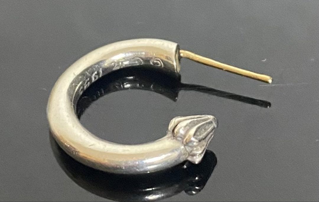 m*z様 クロムハーツ プレーンフープシルバーピアス