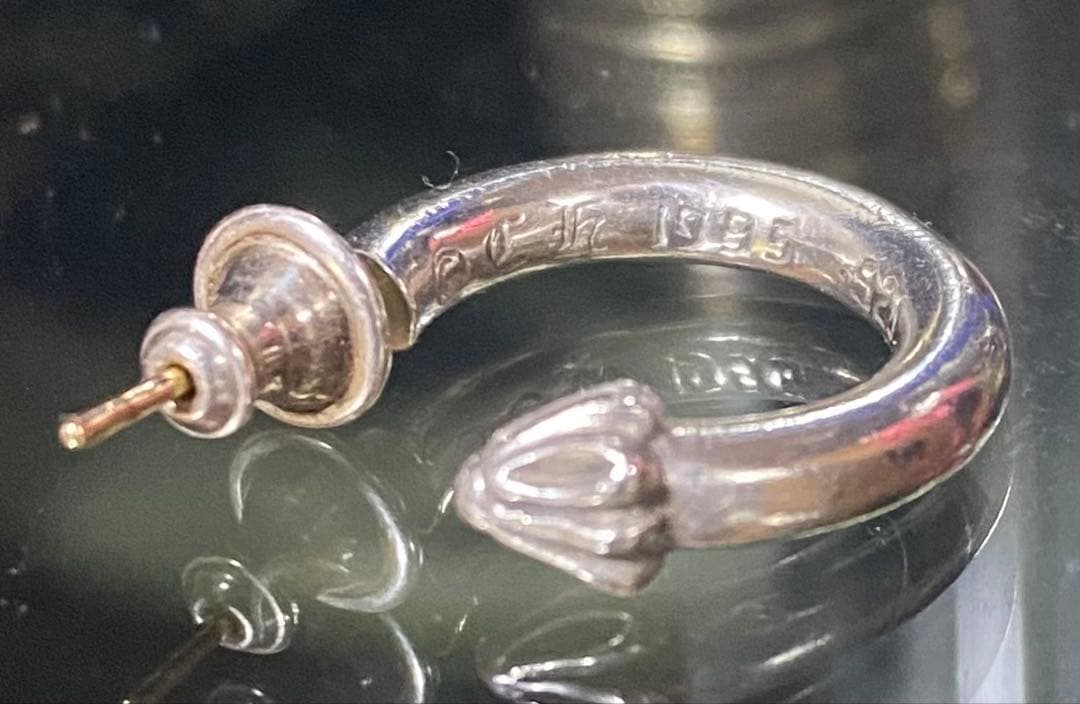m*z様 クロムハーツ プレーンフープシルバーピアス