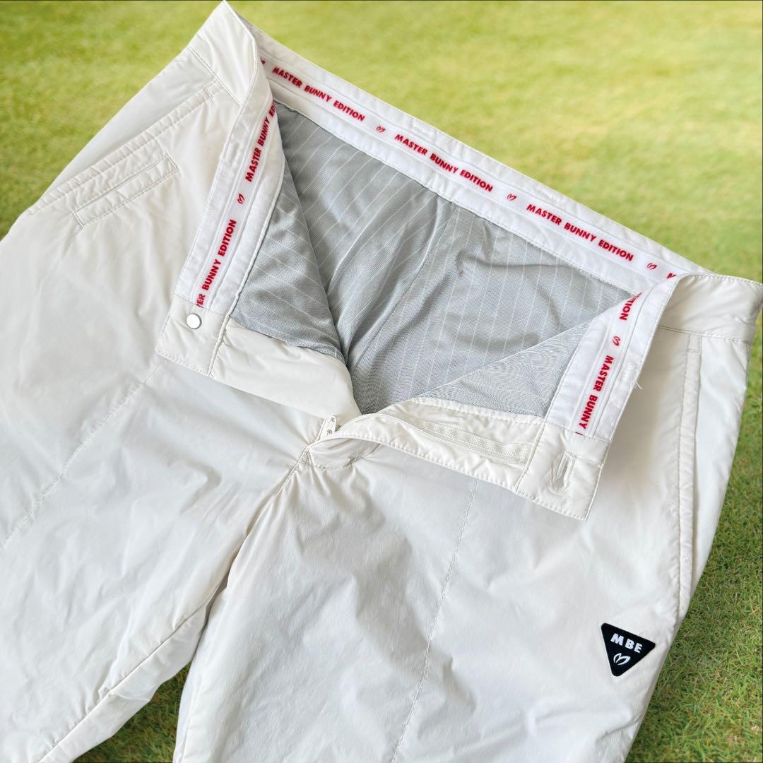防寒　蓄熱　裏地付き　マスターバニー　パンツ　白　M〜L相当　中綿　ホワイト　4