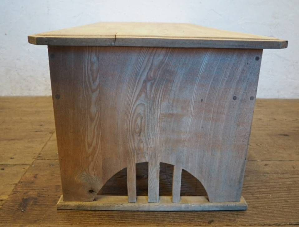 1071 アンティーク ロータイプの片袖机　テーブル　陳列台　収納棚　レトロ