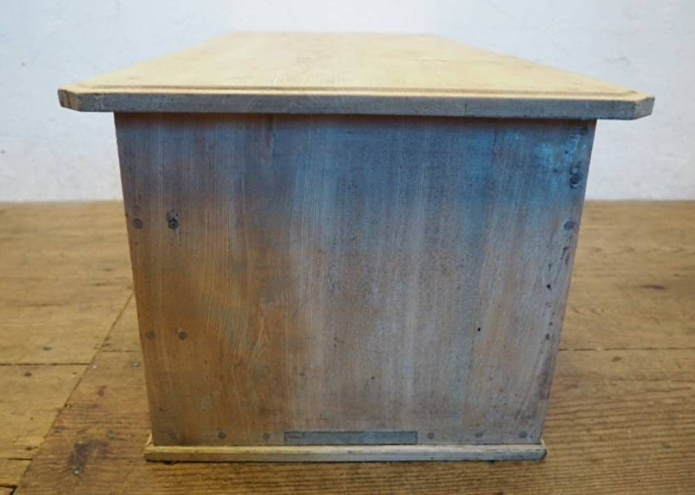 1071 アンティーク ロータイプの片袖机　テーブル　陳列台　収納棚　レトロ