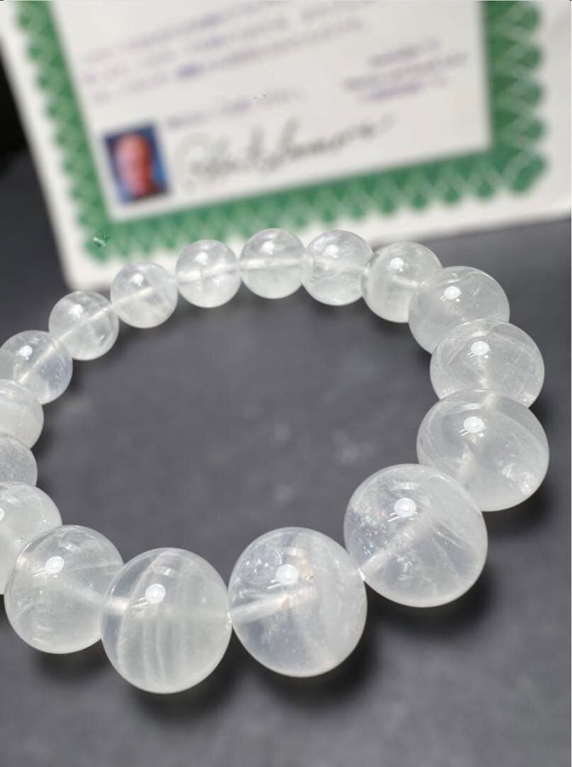 12mm アゼツライトブレスレット天然石 パワーストン キラキラ✨幸運up