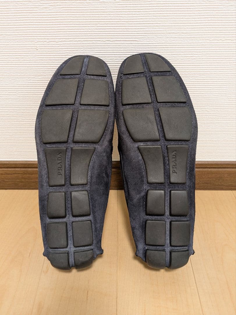 PRADA スエード（スウェード） ローファー ネイビー