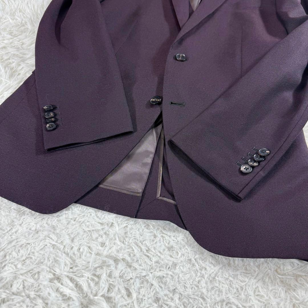 【美品】ザスーツカンパニー スリーピーススーツ ボルドー A5相当 近年モデル