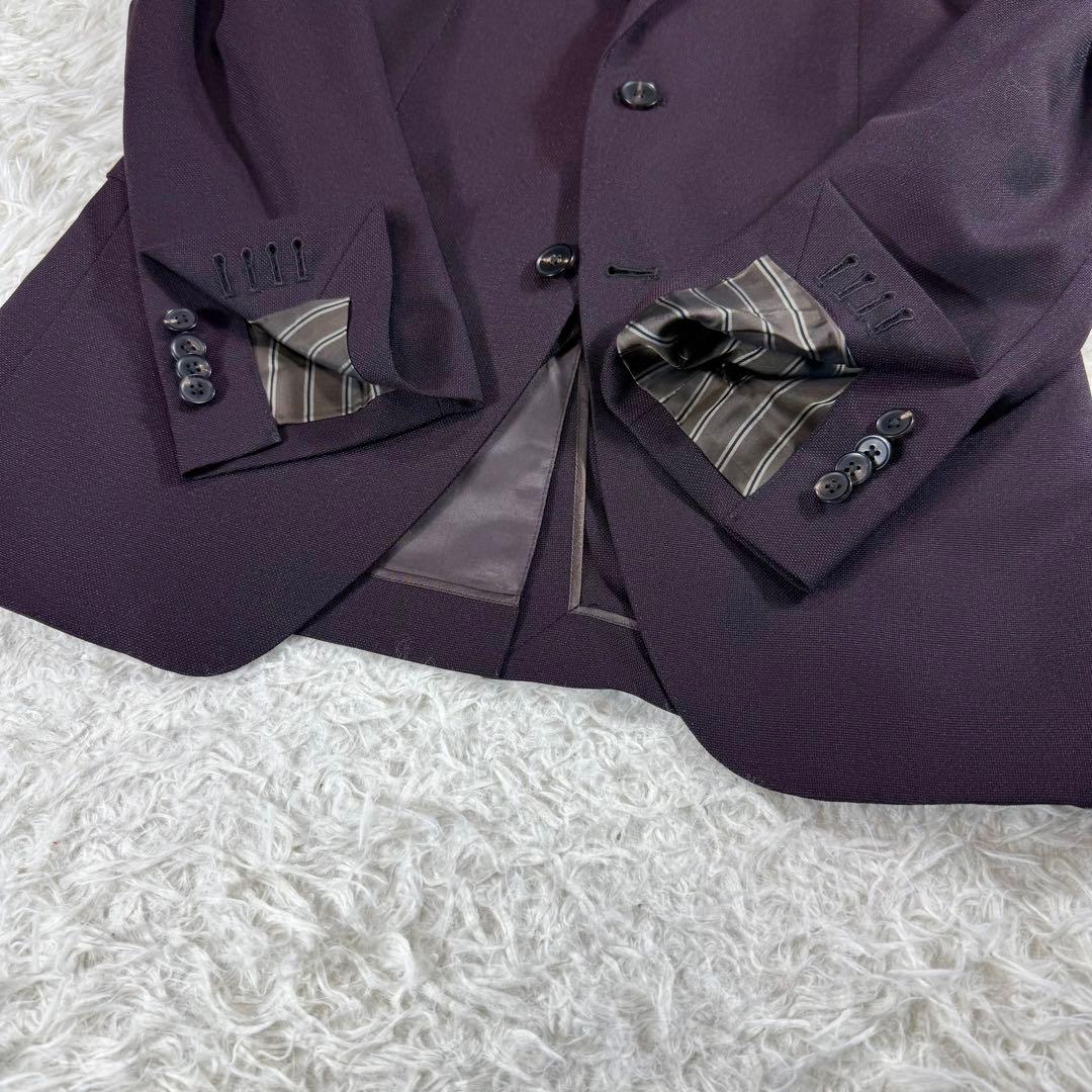 【美品】ザスーツカンパニー スリーピーススーツ ボルドー A5相当 近年モデル