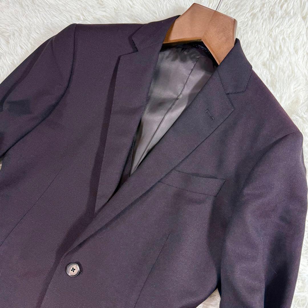 【美品】ザスーツカンパニー スリーピーススーツ ボルドー A5相当 近年モデル