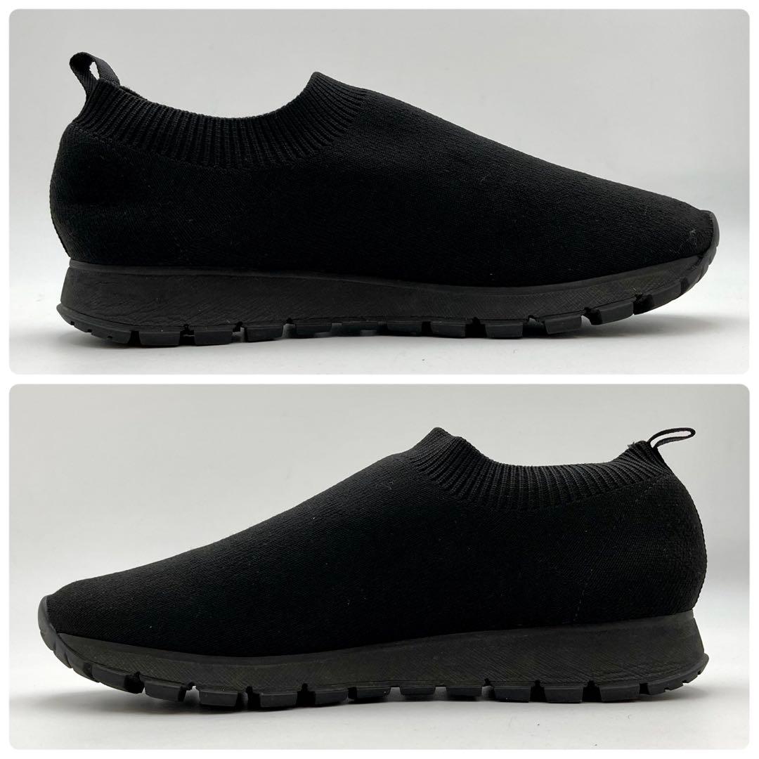 PHS✨PRADA ソックススニーカー スリッポン 黒 サイドロゴ35.5