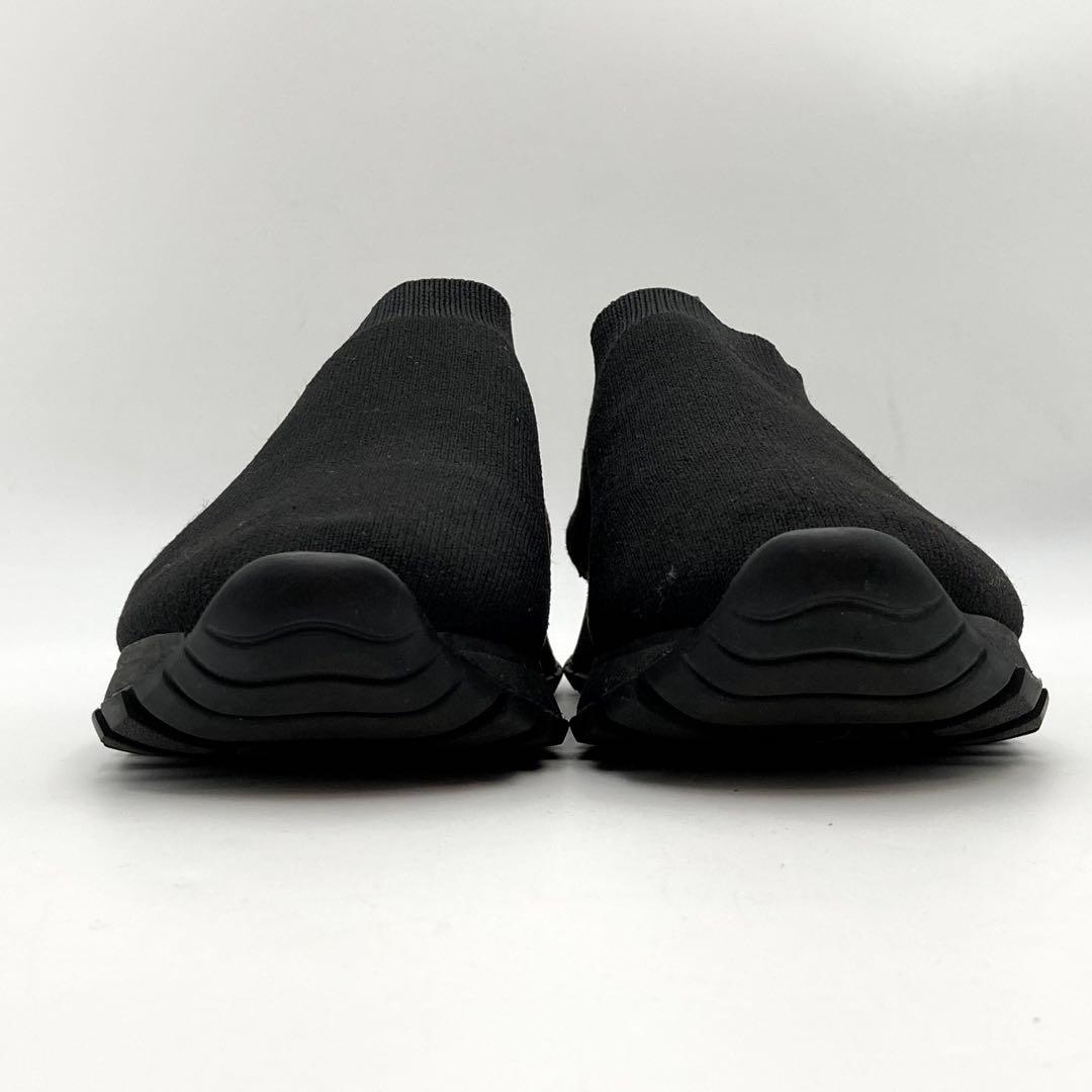 PHS✨PRADA ソックススニーカー スリッポン 黒 サイドロゴ35.5