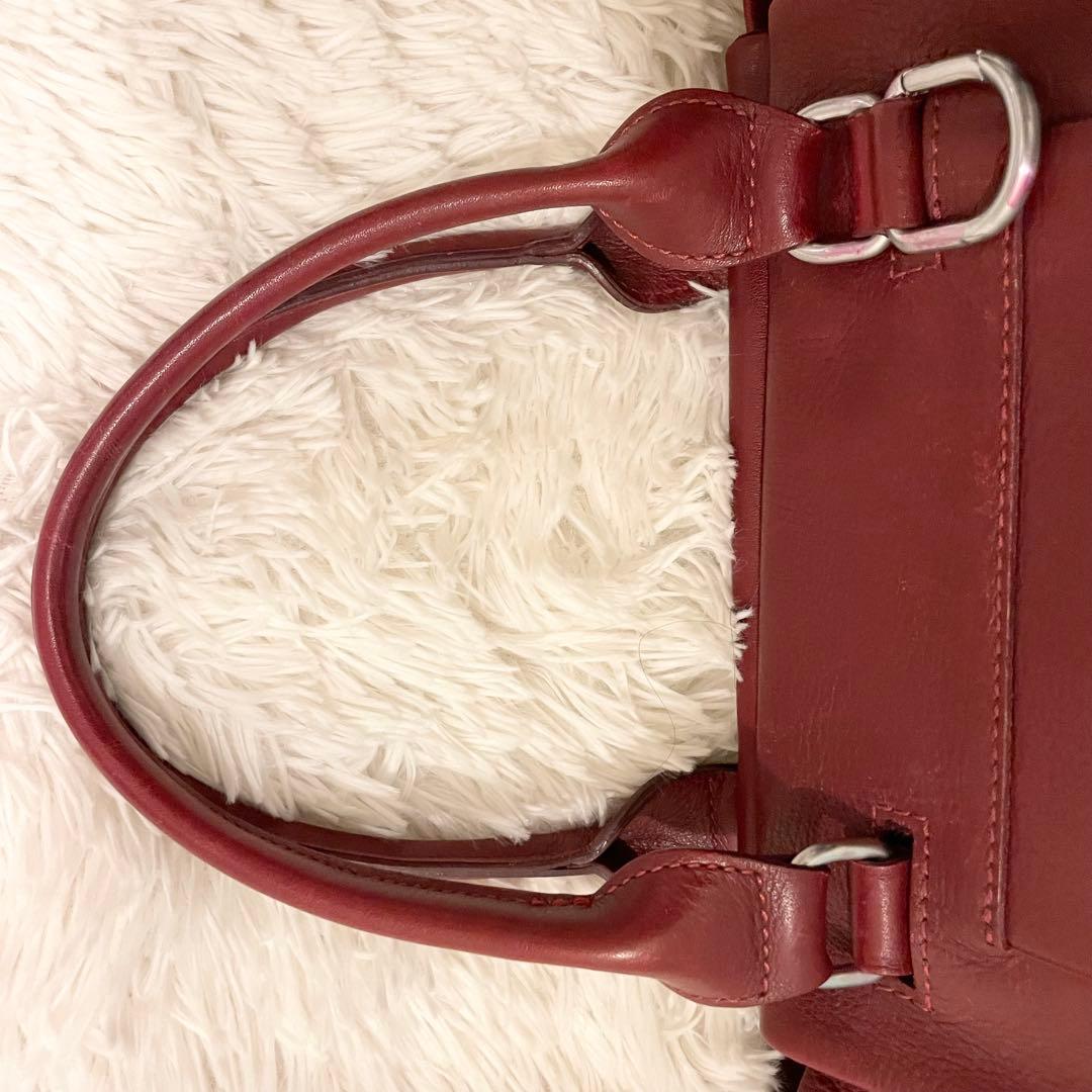バッグ Longchamp Balzan Leather Handbag in Red