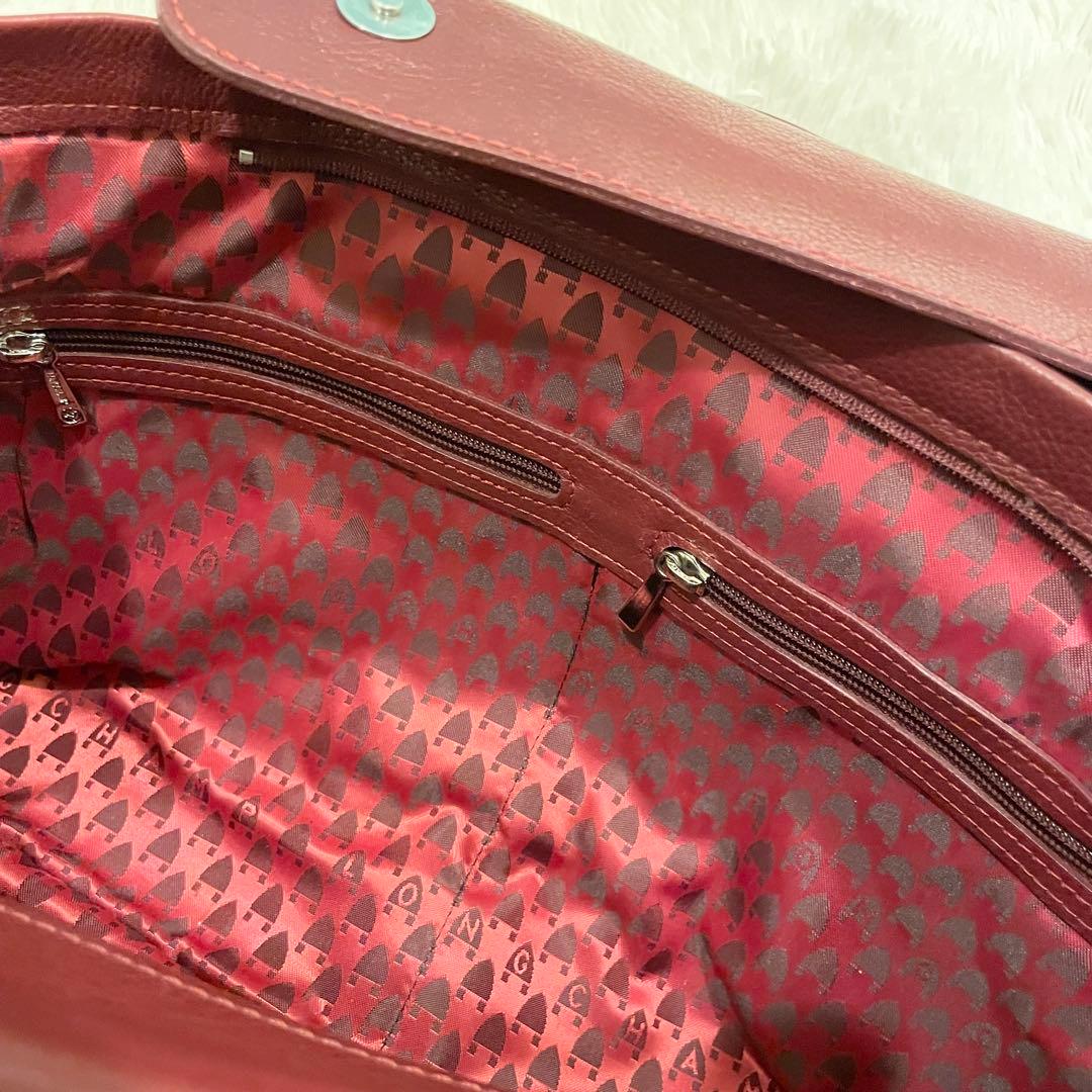 バッグ Longchamp Balzan Leather Handbag in Red