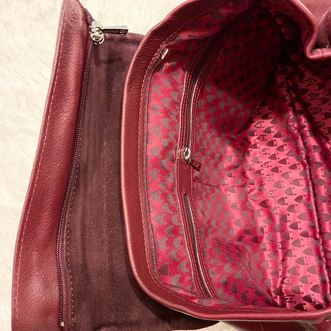 バッグ Longchamp Balzan Leather Handbag in Red