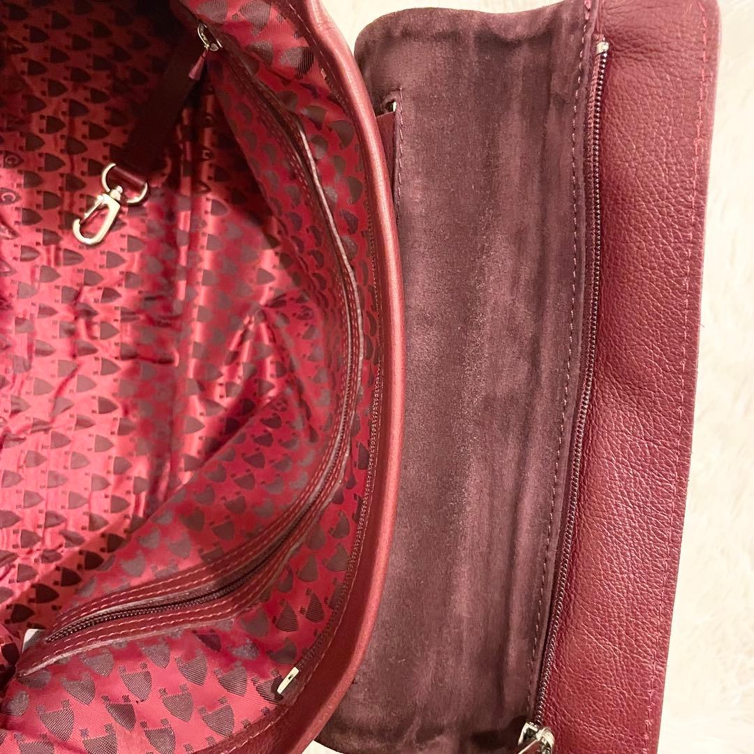 バッグ Longchamp Balzan Leather Handbag in Red