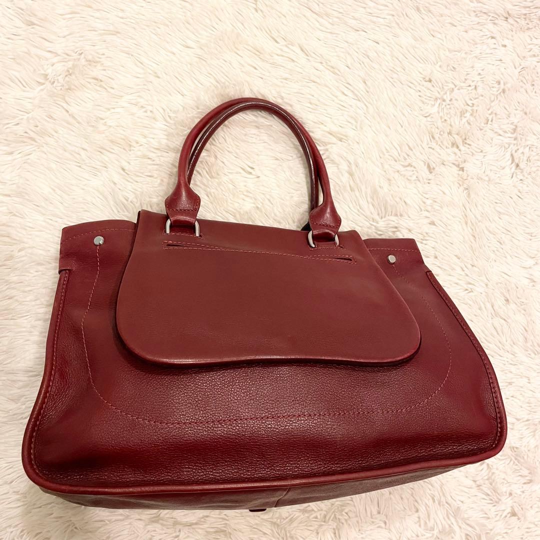 バッグ Longchamp Balzan Leather Handbag in Red