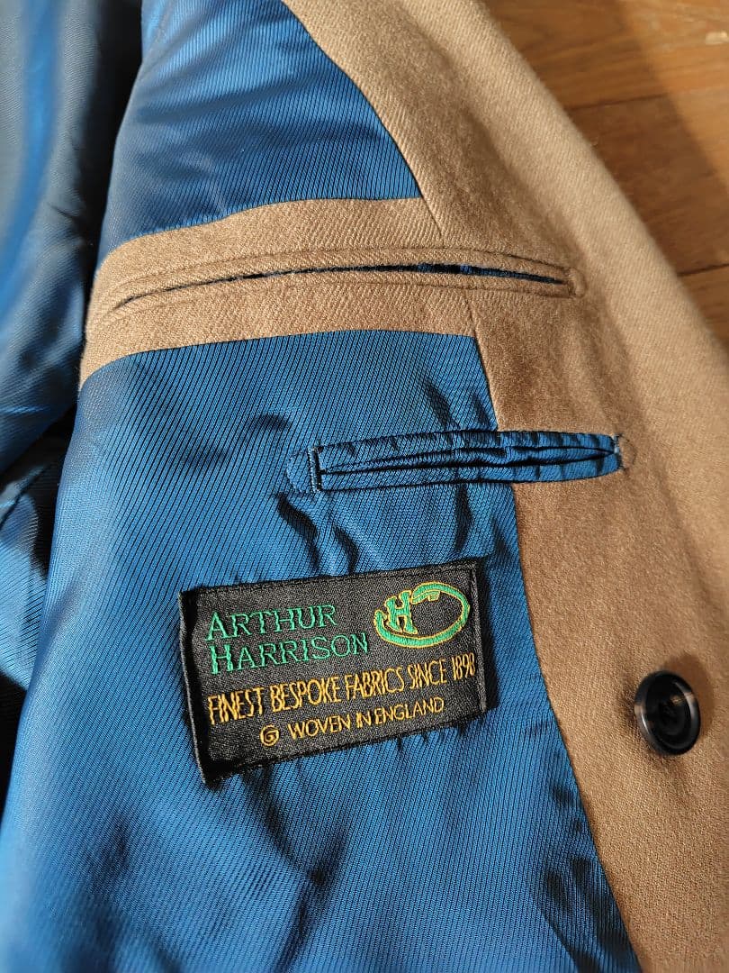 Zerbino ベージュフランネル ダブルブレストスーツ