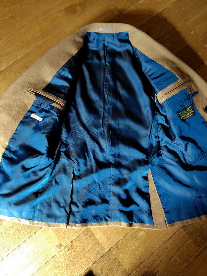 Zerbino ベージュフランネル ダブルブレストスーツ