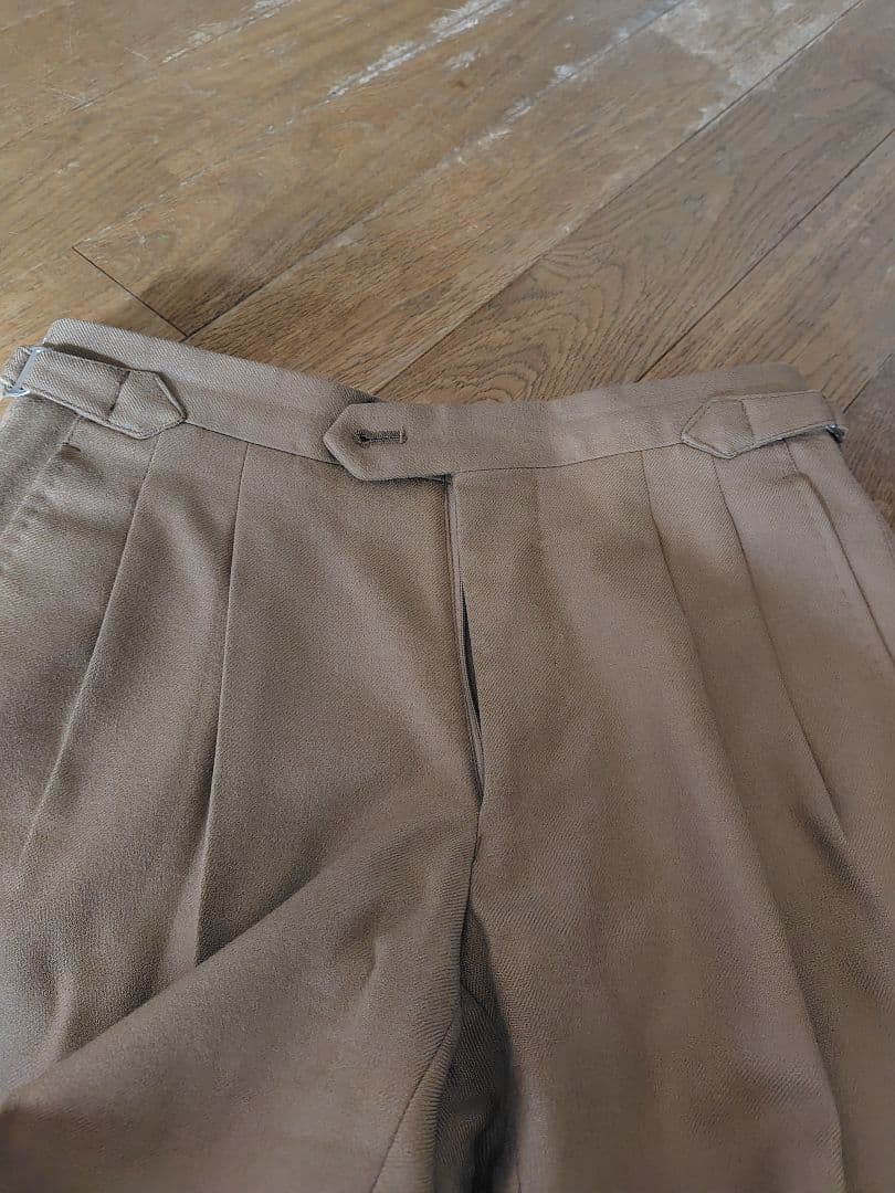 Zerbino ベージュフランネル ダブルブレストスーツ