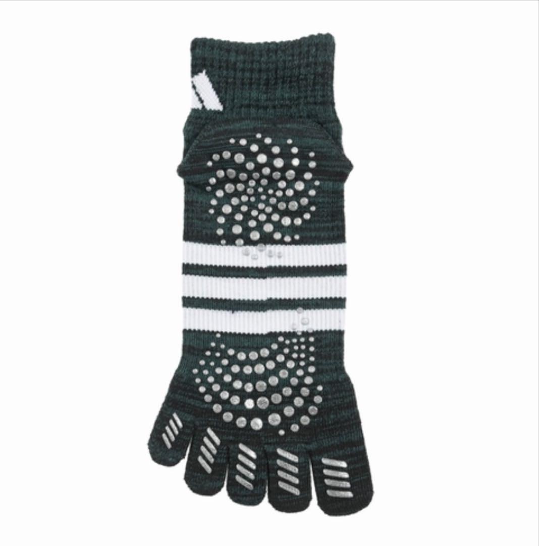 ショート丈【アディダス×福助】五本指ソックス 滑り止め付き 27足セット