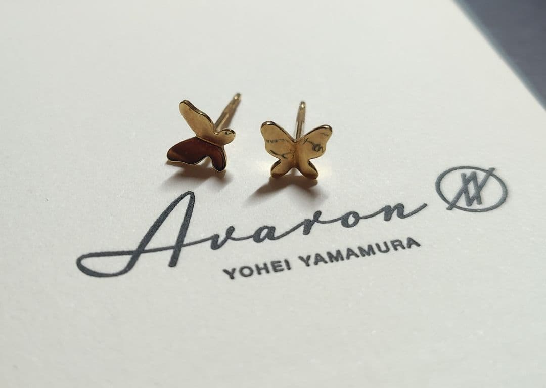 Avaron Butterfly Pierce 蝶 ピアス K18YG 証明書付