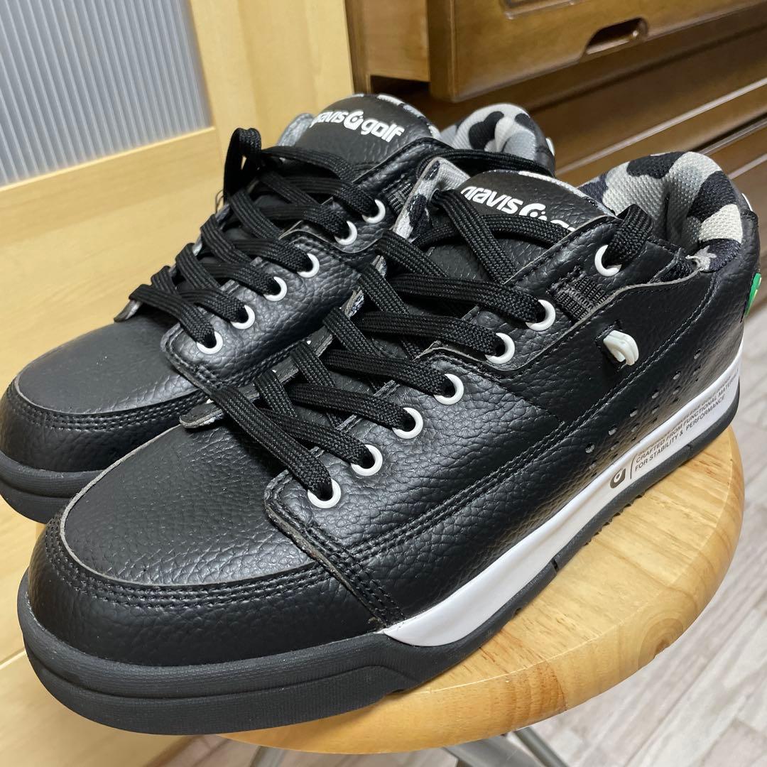 グラビス ゴルフ シューズ 25.0cm 15903 ブラック　カモフラ柄