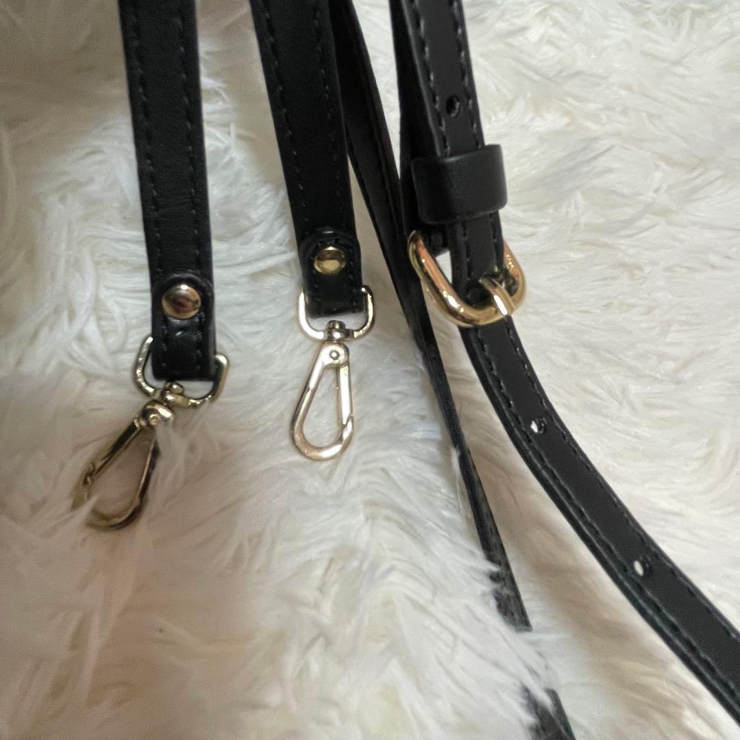 GUM スタッズ付きトートバッグ　黒×ゴールド 2WAY ショルダー