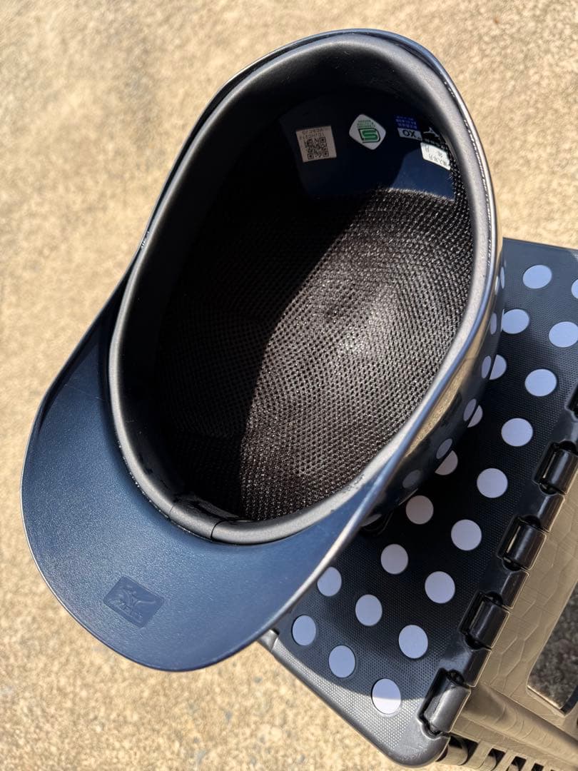 【ミズノ】軟式キャッチャー用ヘルメット ネイビー　XO