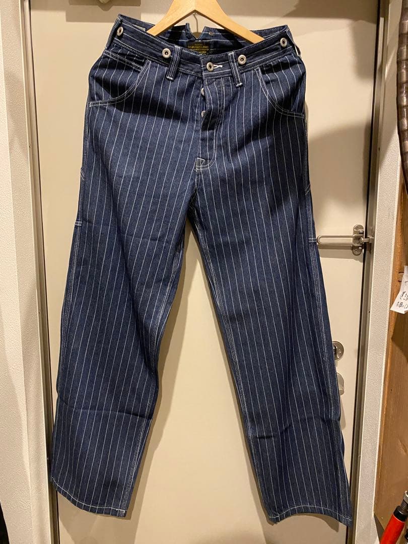 【新品同様】ヒッコリーパンツストライプデニム＆ストライプベスト セットアップ