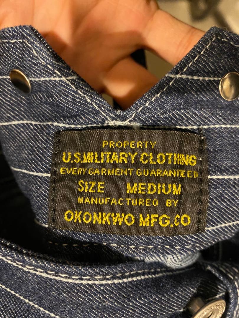 【新品同様】ヒッコリーパンツストライプデニム＆ストライプベスト セットアップ