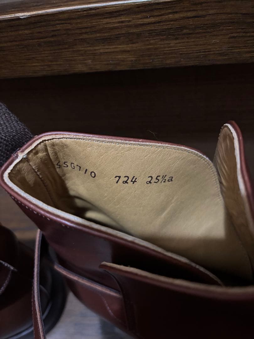 く*み様 リーガルREGALブラウン茶レザー ストラップブーツ 25½ EEE新