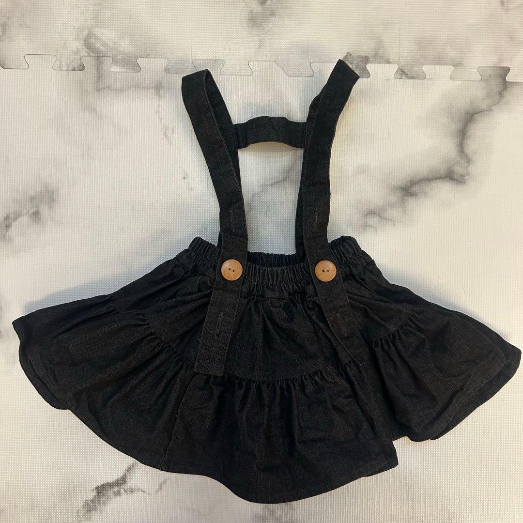 wonnyribbon ブラックフリルスカート　S