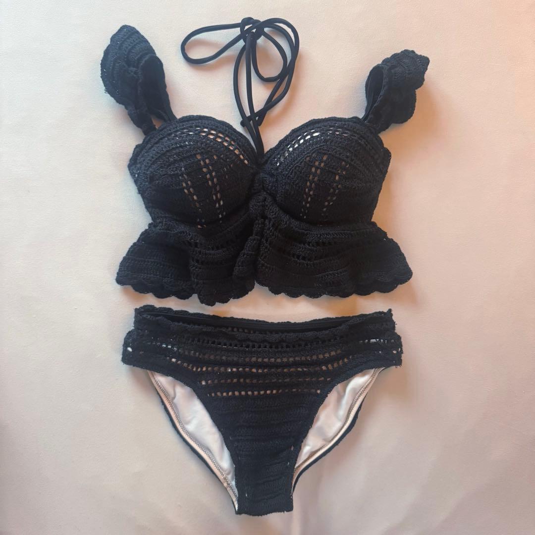 rienda バイカラークロシェバンドゥカップ bikini リエンダ 水着