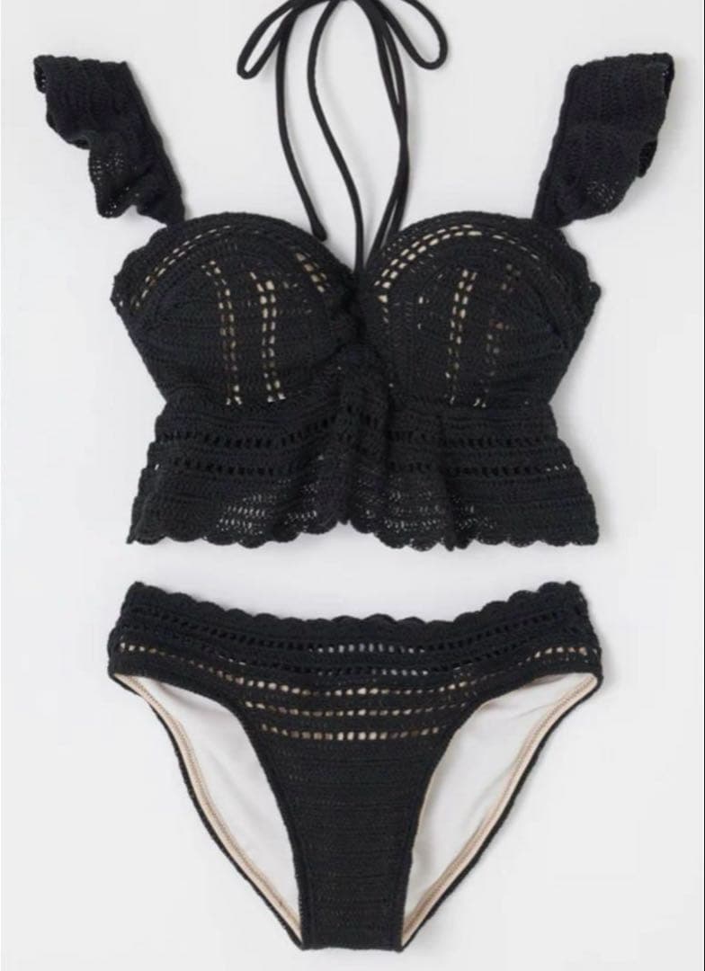 rienda バイカラークロシェバンドゥカップ bikini リエンダ 水着