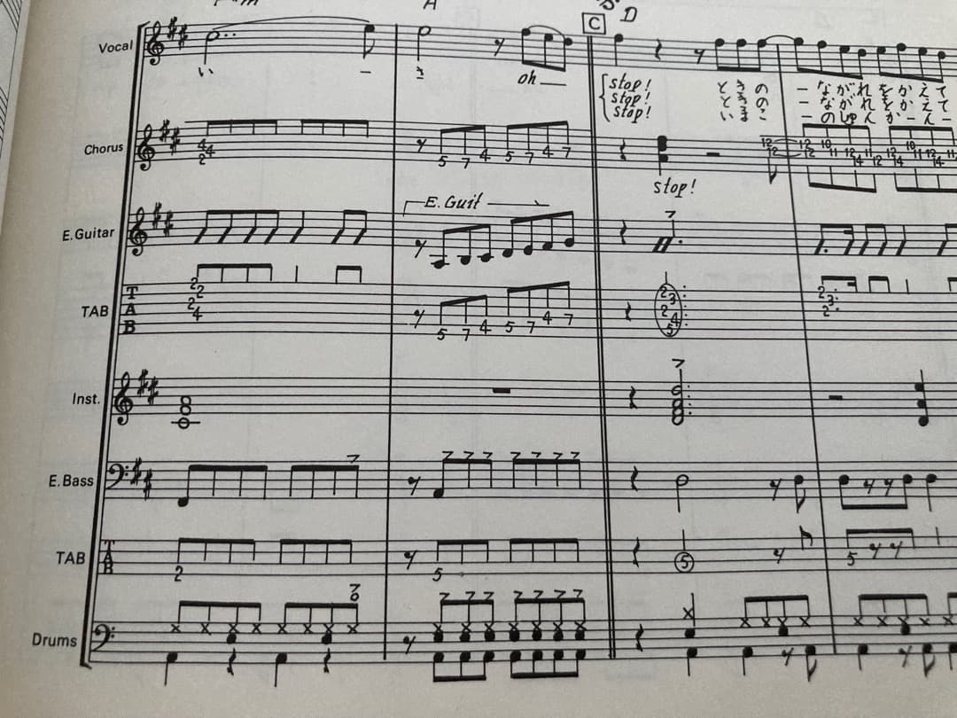 ★楽譜/グッバイ/ザグッバイブレーション/タブ譜/バンドスコア/野村義男