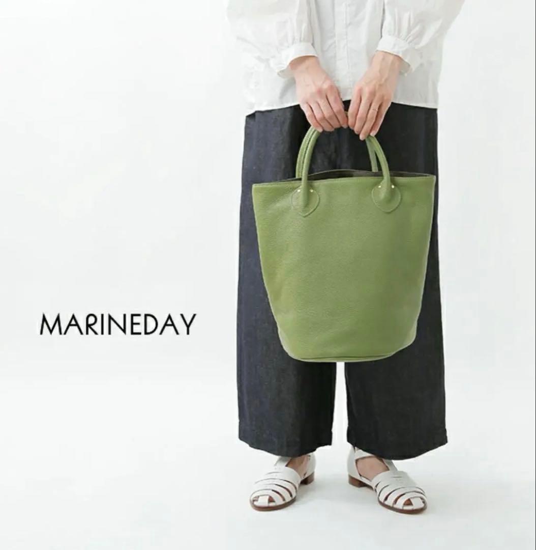 MARINEDAY “JACKALL” シュリンク カウレザー バケツバッグ