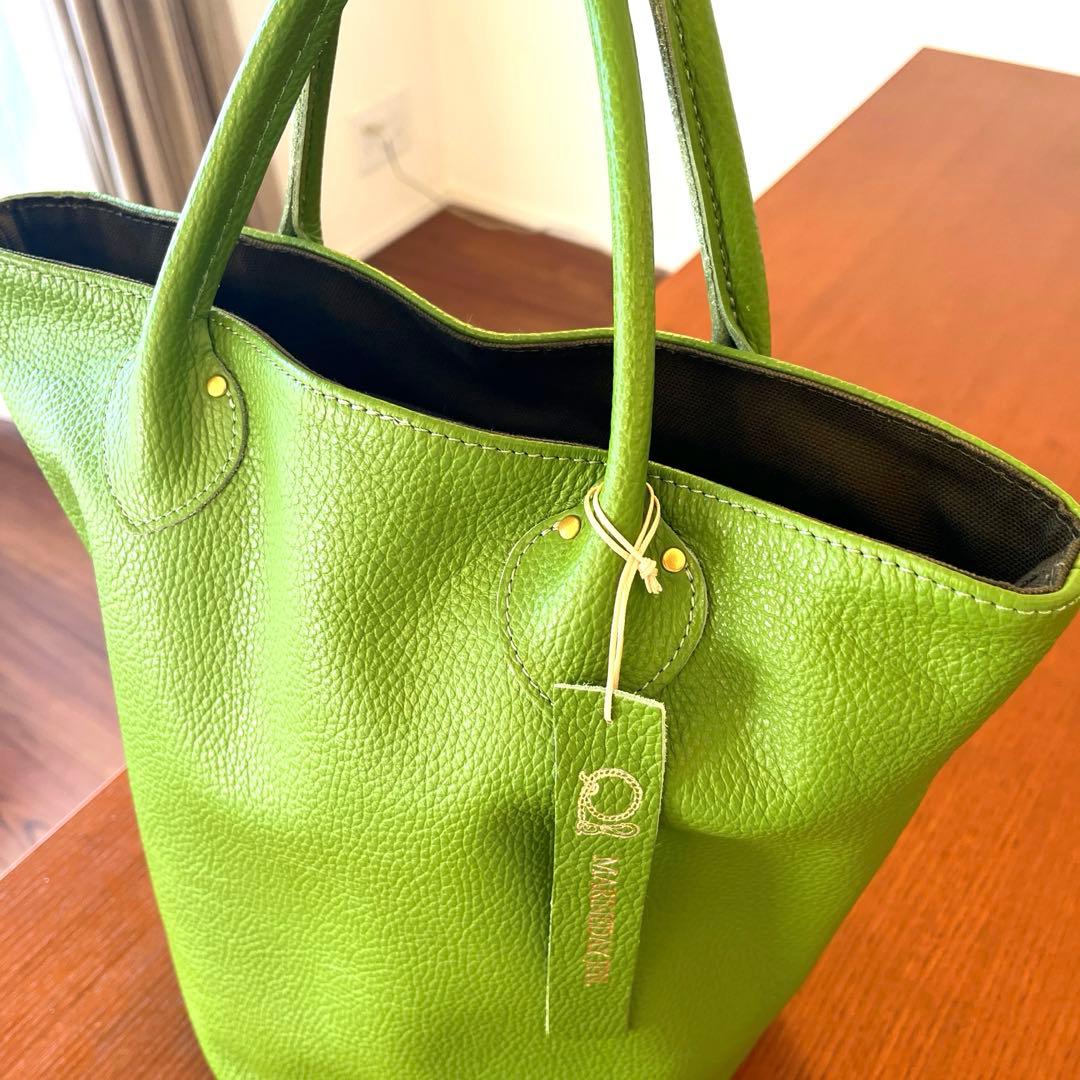 MARINEDAY “JACKALL” シュリンク カウレザー バケツバッグ