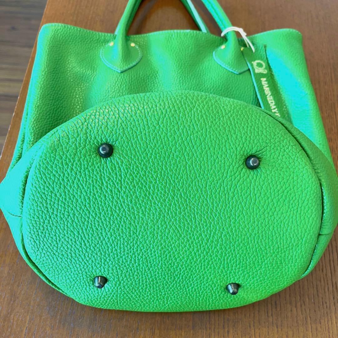 MARINEDAY “JACKALL” シュリンク カウレザー バケツバッグ