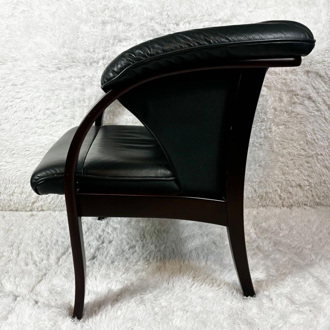 FUJI FURNITURE 　富士ファニチア　オットマン付　アーム付 　本革