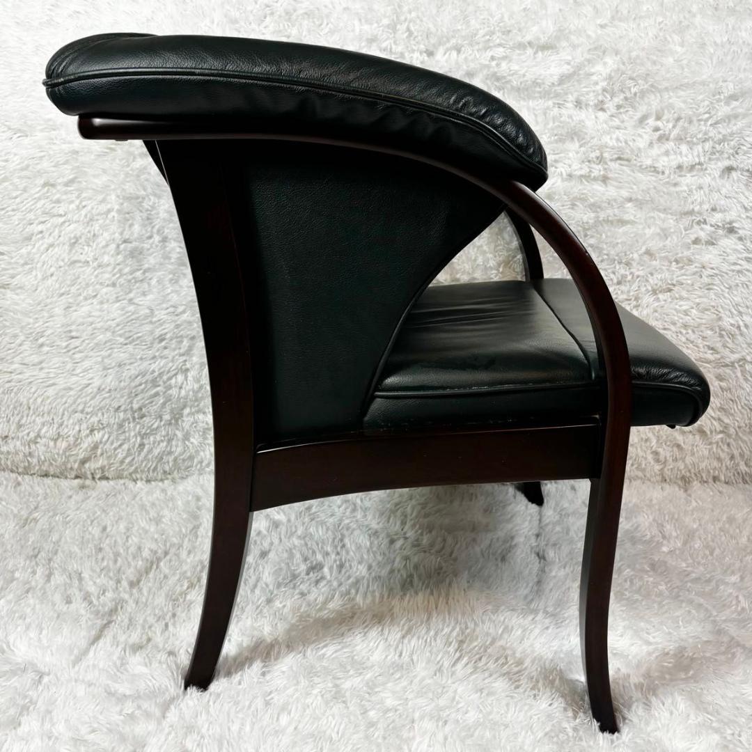 FUJI FURNITURE 　富士ファニチア　オットマン付　アーム付 　本革