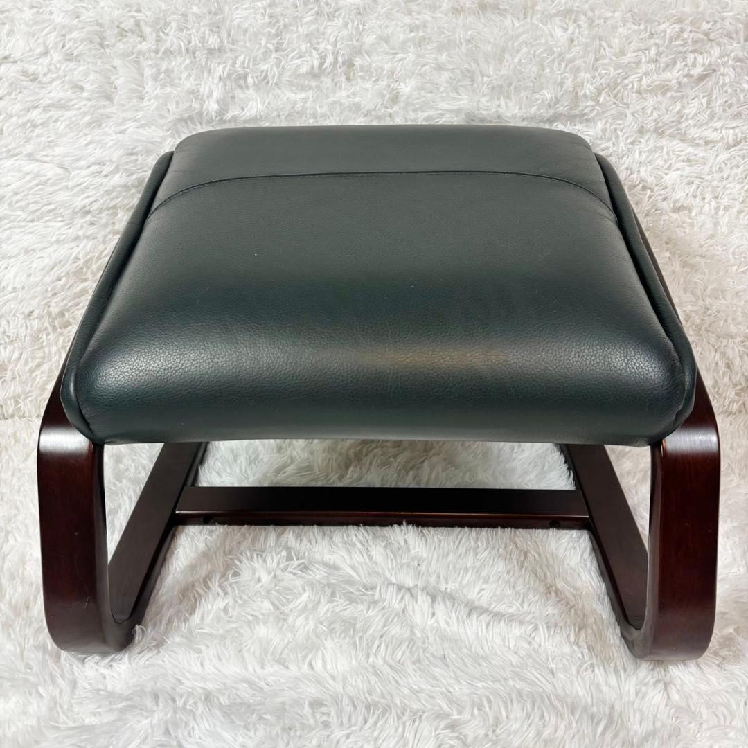 FUJI FURNITURE 　富士ファニチア　オットマン付　アーム付 　本革