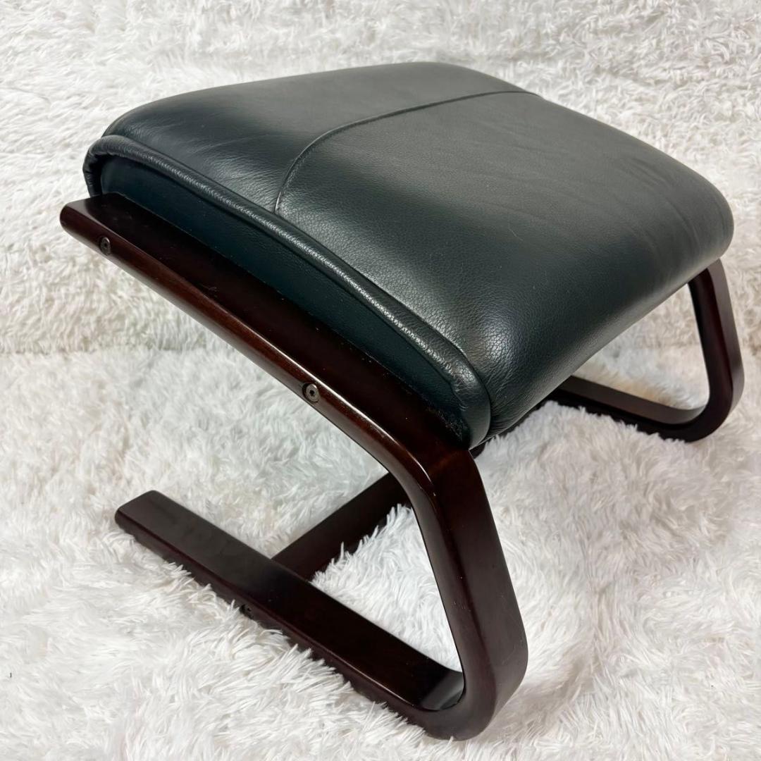 FUJI FURNITURE 　富士ファニチア　オットマン付　アーム付 　本革