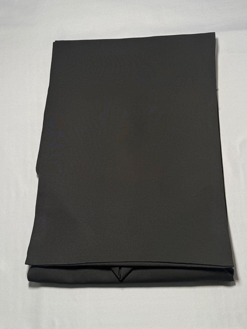 [美品] 塩瀬　名古屋帯　正絹　お太鼓柄　黒　箔　光琳菊　洒落帯　小紋　紬　無地