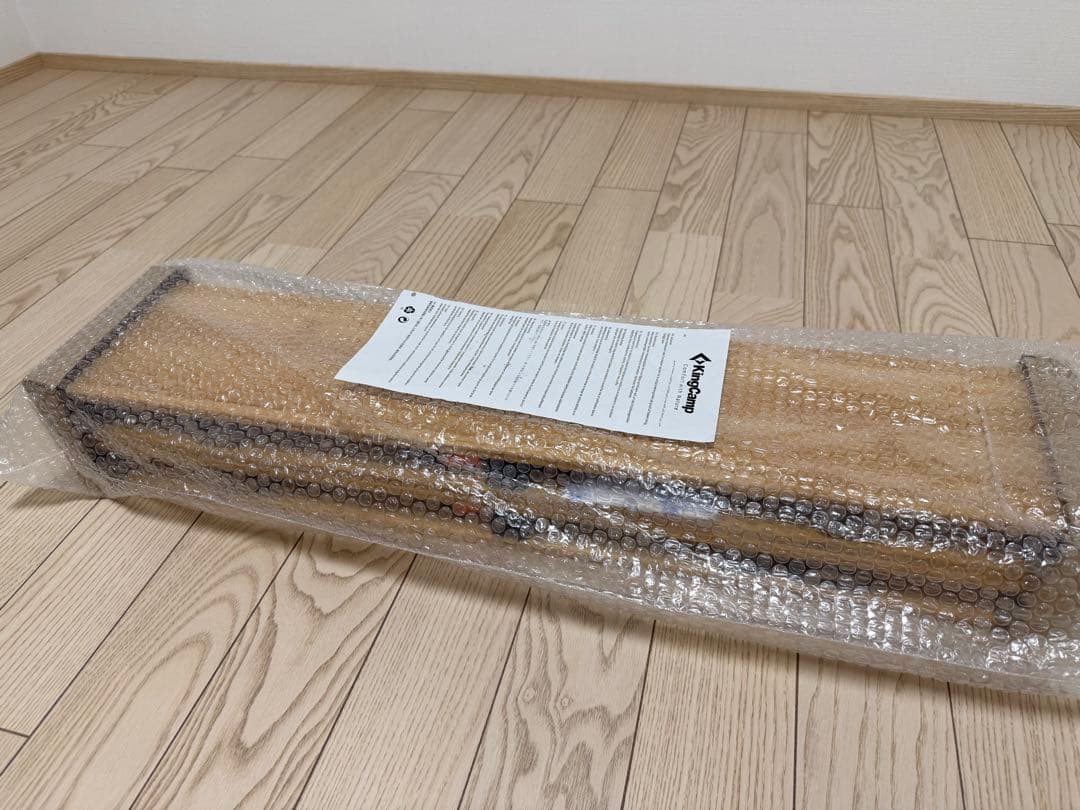 KingCamp 折りたたみテーブル 中型 バンブー 竹 高さ無段階調整