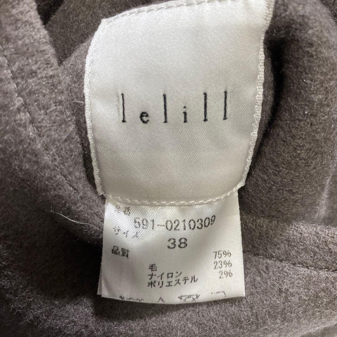 希少♡lelill リバーシブル ウールリバーポンチョ パッチポケット 入手困難