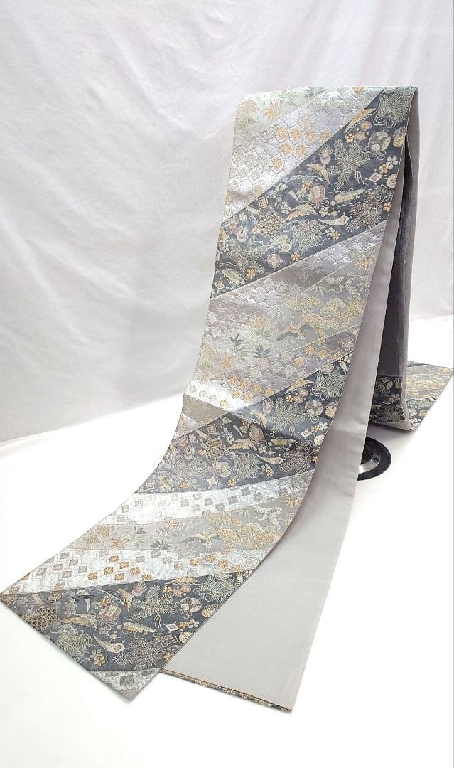 FN12116k 着物 正絹 袋帯 六通柄 宝尽くし