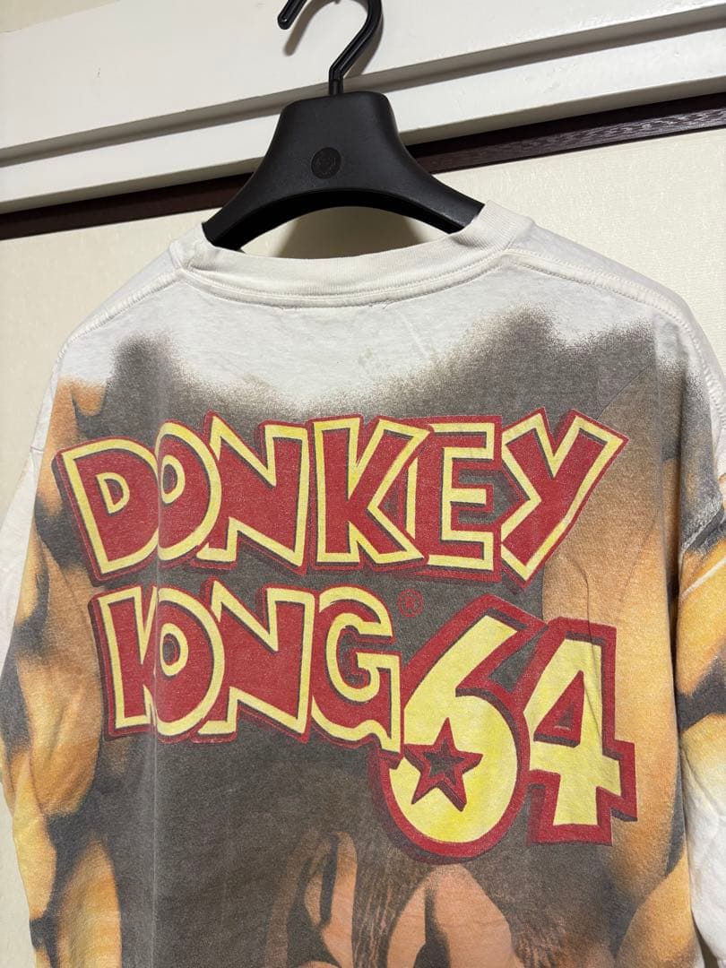 90s Donkey Kong ドンキーコング 総柄 Tシャツ 64