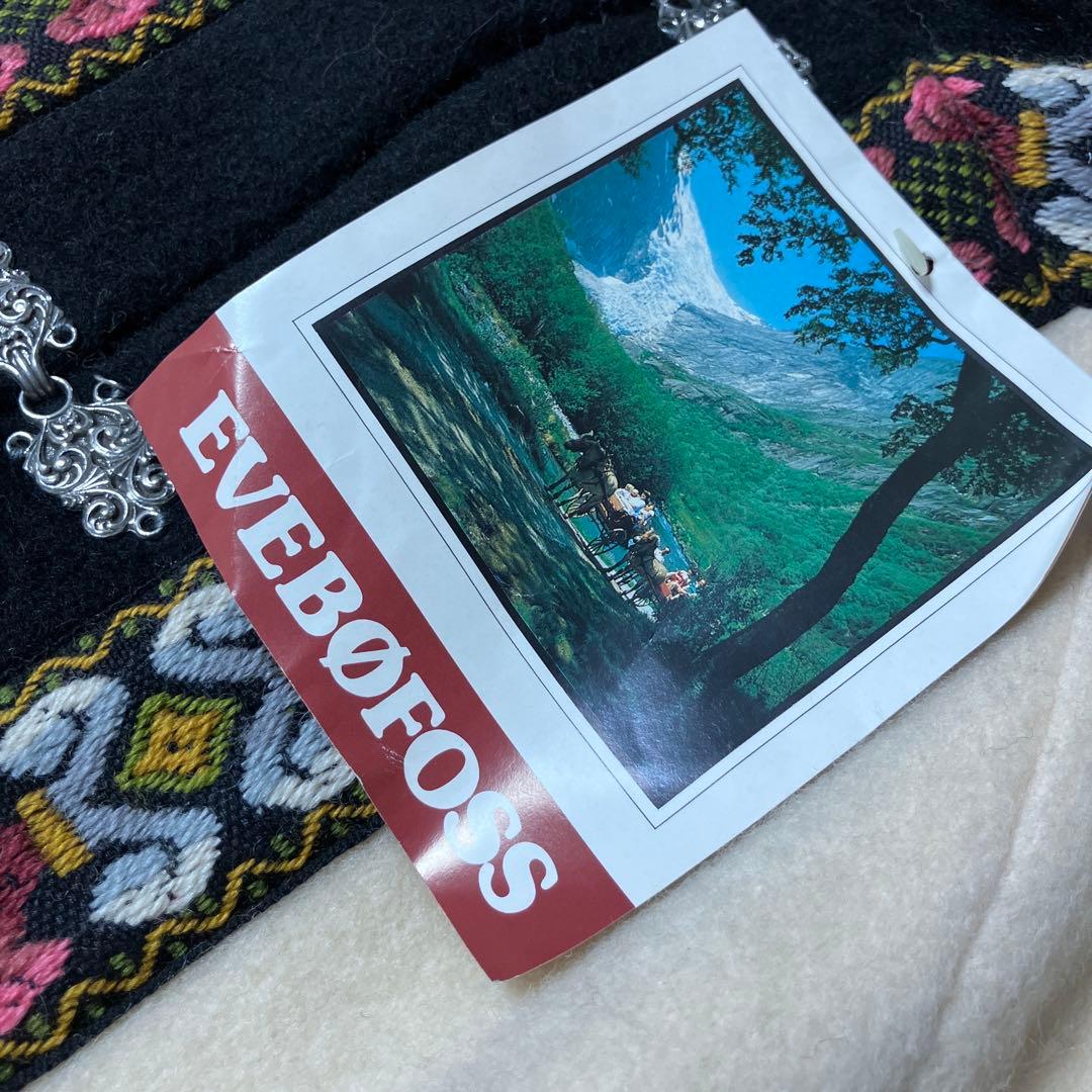 デットストック FJORD FASHION ノルウェー製 ニットポンチョ 40