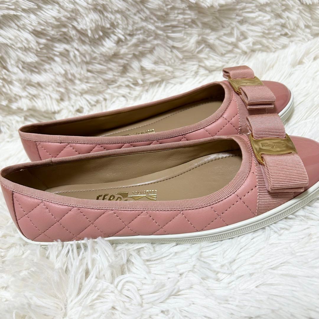 【美品】Salvatore Ferragamo フェラガモ バレリーナパンプス